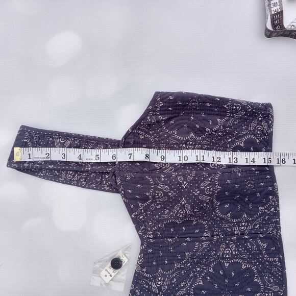 Madewell Quilted Sweetheart Crop Top Midnight. NWT (size 10) - Picture 7 of 8